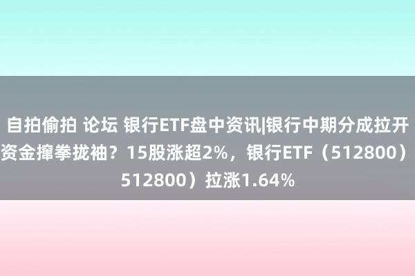 自拍偷拍 论坛 银行ETF盘中资讯|银行中期分成拉开序幕，增配资金撺拳拢袖？15股涨超2%，银行ETF（512800）拉涨1.64%