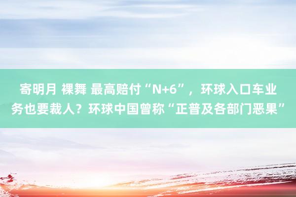 寄明月 裸舞 最高赔付“N+6”，环球入口车业务也要裁人？环球中国曾称“正普及各部门恶果”