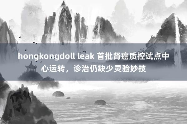 hongkongdoll leak 首批肾癌质控试点中心运转，诊治仍缺少灵验妙技