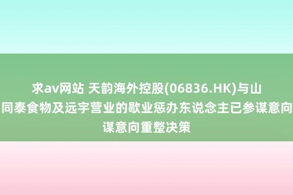 求av网站 天韵海外控股(06836.HK)与山东天同、同泰食物及远宇营业的歇业惩办东说念主已参谋意向重整决策