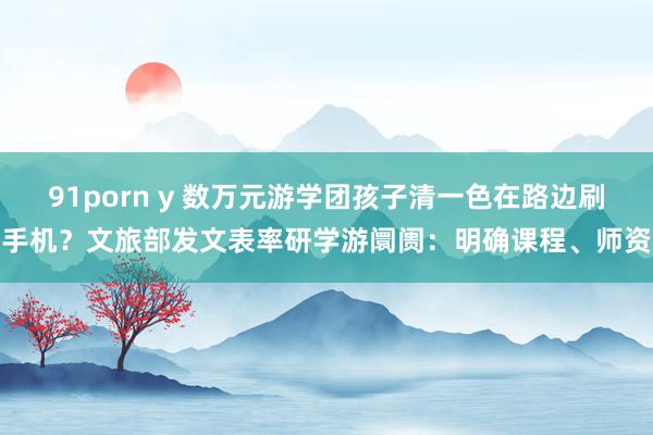 91porn y 数万元游学团孩子清一色在路边刷手机？文旅部发文表率研学游阛阓：明确课程、师资