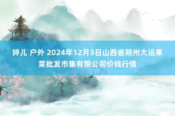 婷儿 户外 2024年12月3日山西省朔州大运果菜批发市集有限公司价钱行情