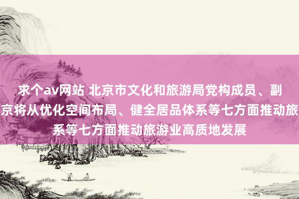 求个av网站 北京市文化和旅游局党构成员、副局长徐振涛：北京将从优化空间布局、健全居品体系等七方面推动旅游业高质地发展