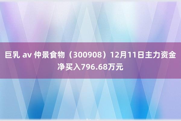 巨乳 av 仲景食物（300908）12月11日主力资金净买入796.68万元