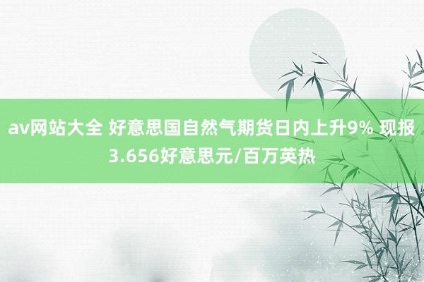 av网站大全 好意思国自然气期货日内上升9% 现报3.656好意思元/百万英热